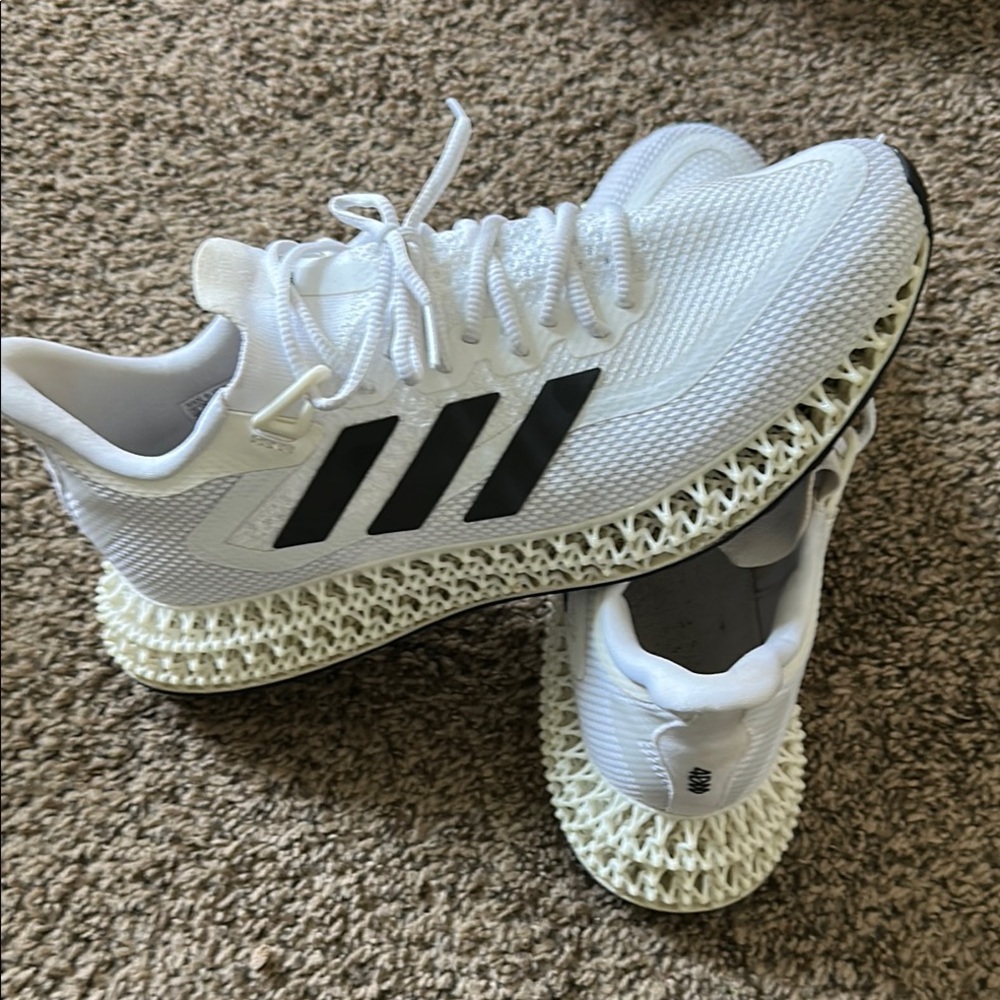 Men’s Adidas White and Black Athletic Shoes sz 12